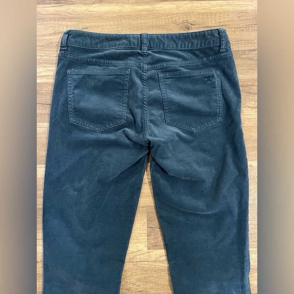Tory Burch Woman’s Super Skinny Teal Corduroy Cotton Blend Low Rise Jeans 27 - Picture 11 of 16